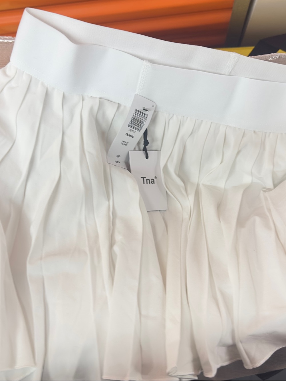 TNA White Pleated Skater Skirt